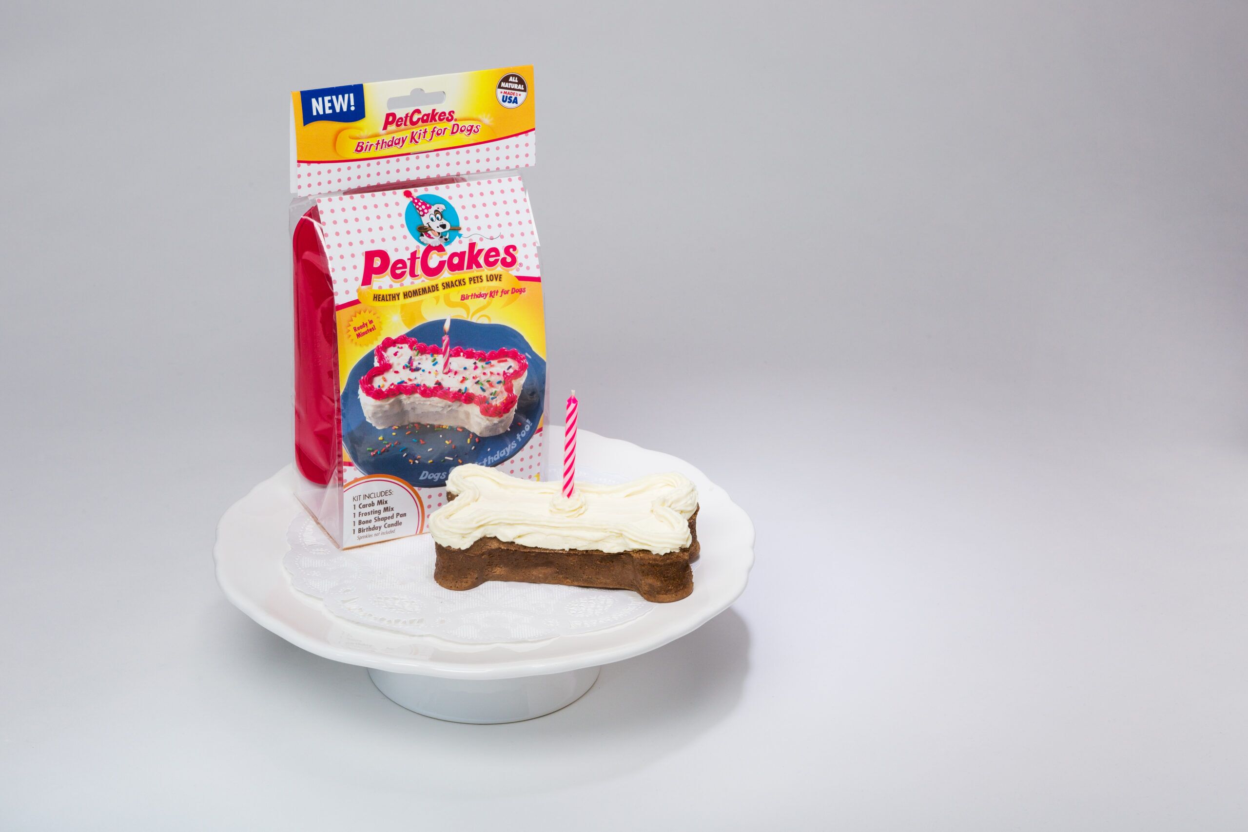 Dog bday kit frosted cake